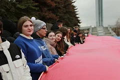 Более тысячи студентов провели патриотическую акцию ко Дню воссоединения Крыма и Севастополя с Россией