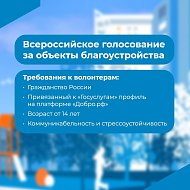 Жители области могут быть волонтерами на Всероссийском голосовании за объекты благоустройства