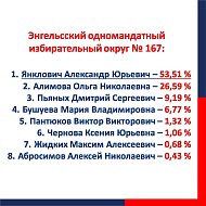 Предварительные итоги выборов в наших карточках 