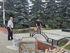 Проинспектирован ход строительных работ на территории будущего мемориального комплекса