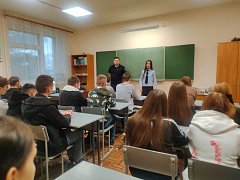 Сотрудники полиции провели профориентационную беседу со студентами техникум агробизнеса