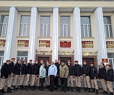 Встреча учащихся Новобурасского района с Героем России