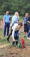 В Новобурасском районе состоялась церемония перезахоронения останков бойца Красной Армии, погибшего при обороне Сталинграда