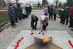 Учащиеся Новобурасского района приняли участие в акции «Красная гвоздика»