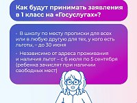 Жители области могут заполнить черновик заявления в 1 класс на «Госуслугах»